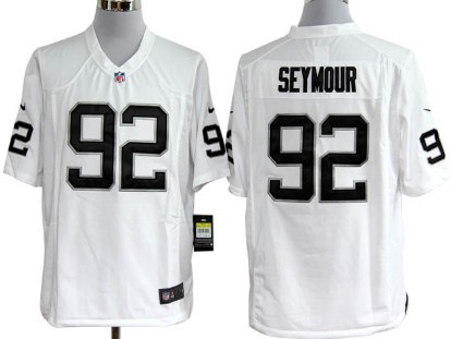 NFL Jersey Oakland Raiders 92 Richard Seymour White Game